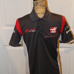 Haas F1 Team Racing Polo Men's XS - Gray & Red - Collared - Branded London
